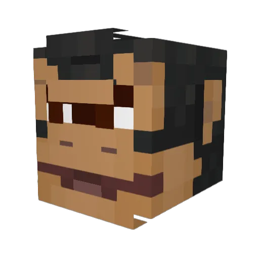 aa_ii Minecraft avatar head, 3D render