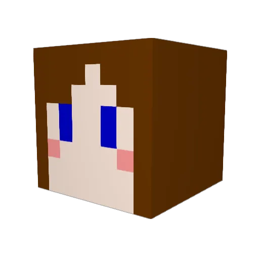aaa0328 Minecraft avatar head, 3D render