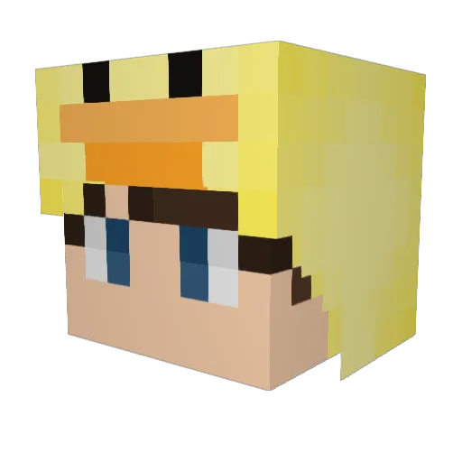 aaaaaa1a Minecraft avatar head, 3D render