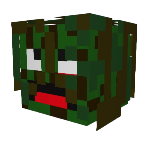 aaaaaaaaa Minecraft avatar head, 3D render