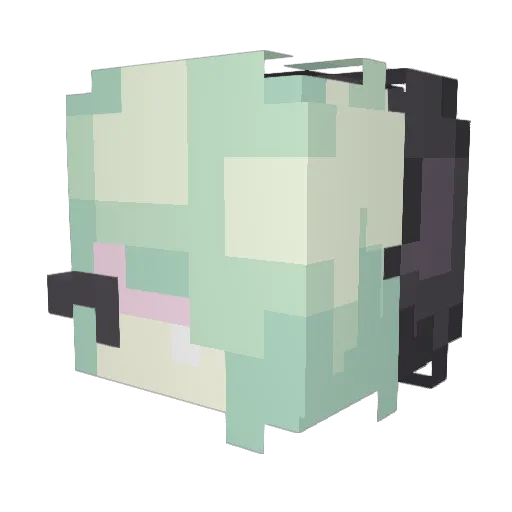 aaaaahaj Minecraft avatar head, 3D render