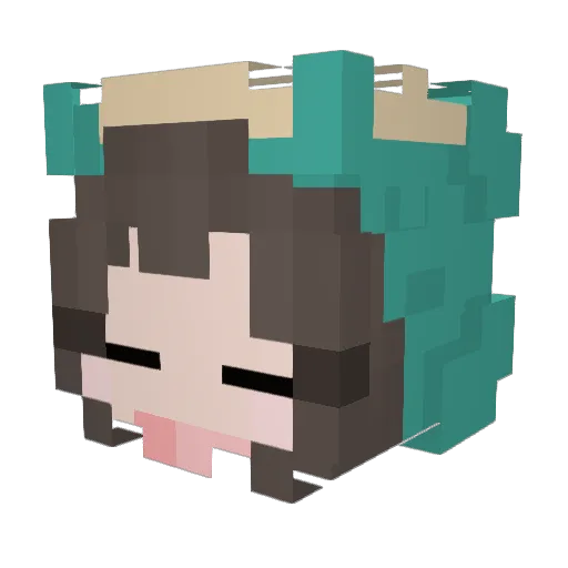 aaaaaya20 Minecraft avatar head, 3D render
