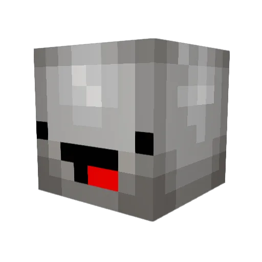 aaaaxa Minecraft avatar head, 3D render
