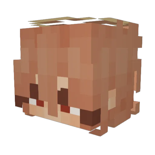 aaabooty Minecraft avatar head, 3D render