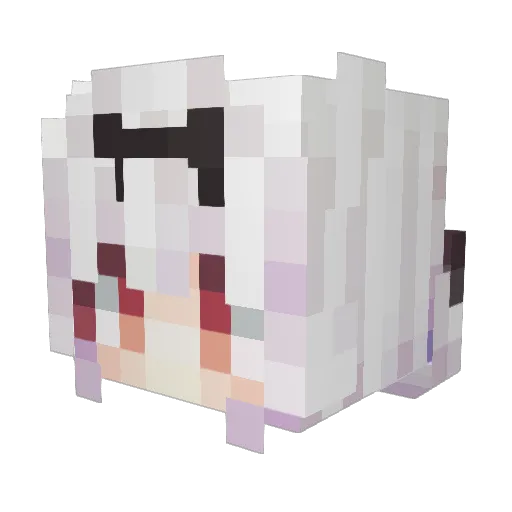 aaacbd Minecraft avatar head, 3D render