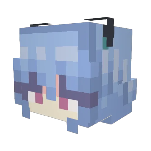 aaaliiiii Minecraft avatar head, 3D render