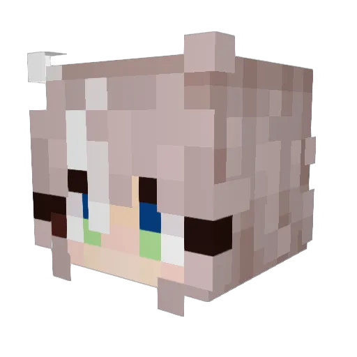 aaantares Minecraft avatar head, 3D render