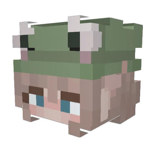 aaavea Minecraft avatar head, 3D render