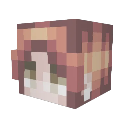aaazzie Minecraft avatar head, 3D render
