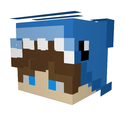 aachzz Minecraft avatar head, 3D render