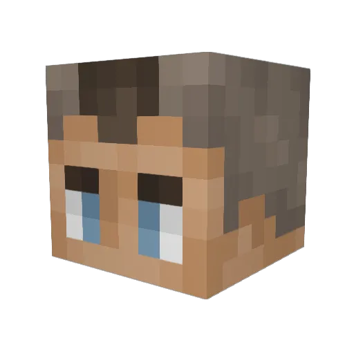 aacolyte Minecraft avatar head, 3D render