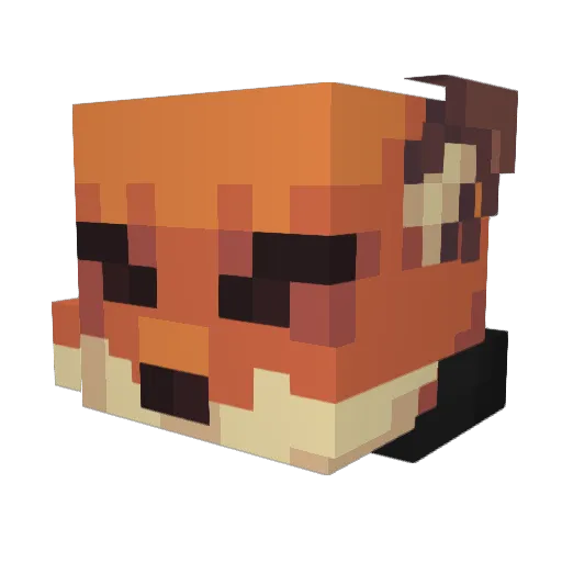 aadas Minecraft avatar head, 3D render