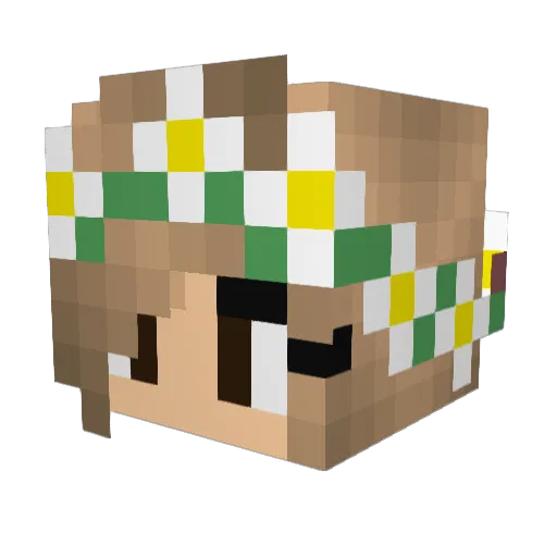 aaddieeee Minecraft avatar head, 3D render