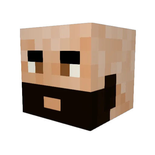 aadrips Minecraft avatar head, 3D render