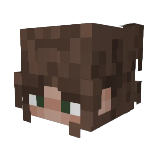 aaesyulli Minecraft avatar head, 3D render