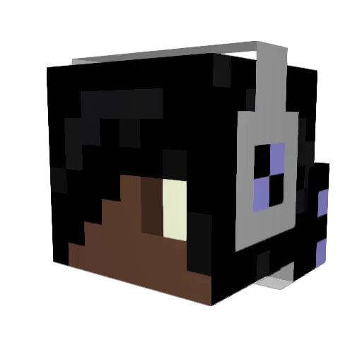 aaf_ Minecraft avatar head, 3D render