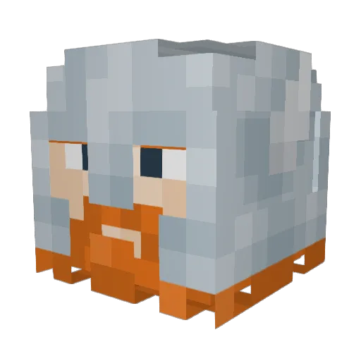 aafuka Minecraft avatar head, 3D render