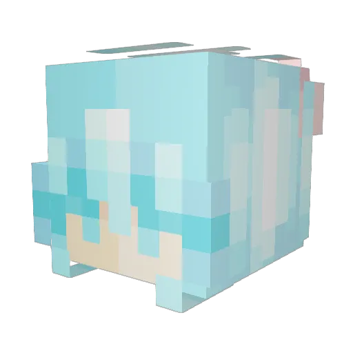 aaho Minecraft avatar head, 3D render