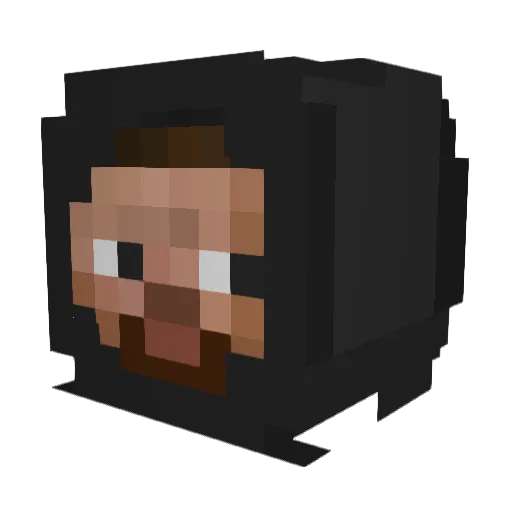 aajsffy Minecraft avatar head, 3D render