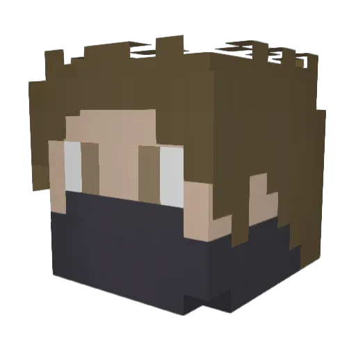 aakii Minecraft avatar head, 3D render