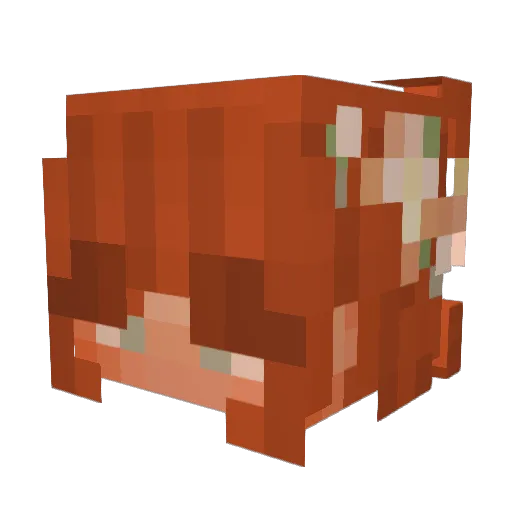 aal1ssa Minecraft avatar head, 3D render