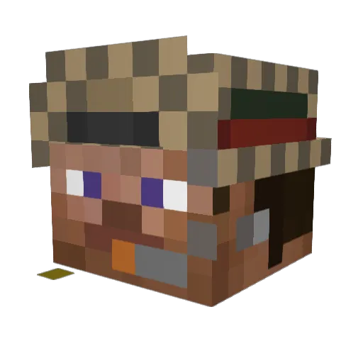 aal7 Minecraft avatar head, 3D render