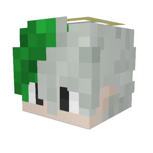 aalee Minecraft avatar head, 3D render