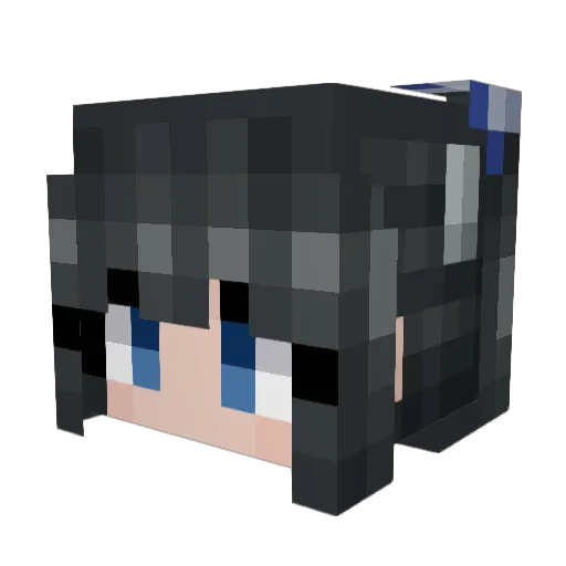 aalisina Minecraft avatar head, 3D render