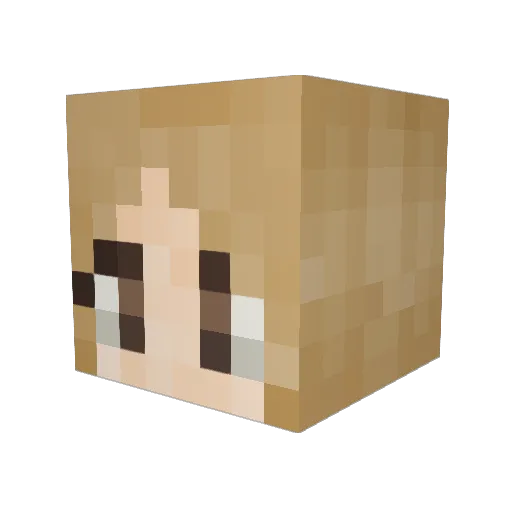 aalissy Minecraft avatar head, 3D render