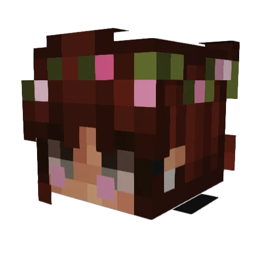 aaliyahguev Minecraft avatar head, 3D render