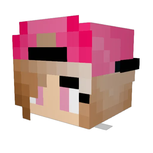aaliyahh Minecraft avatar head, 3D render
