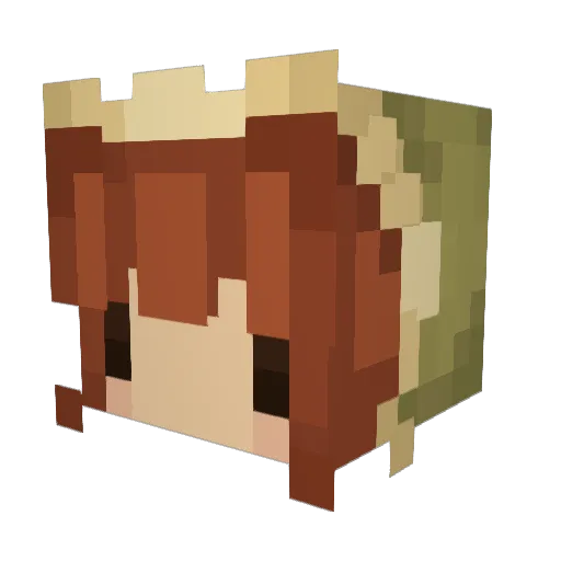 aalyenaa Minecraft avatar head, 3D render