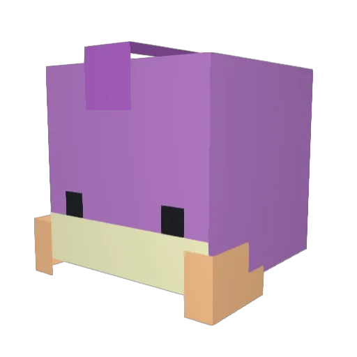 aalzelzeleh Minecraft avatar head, 3D render