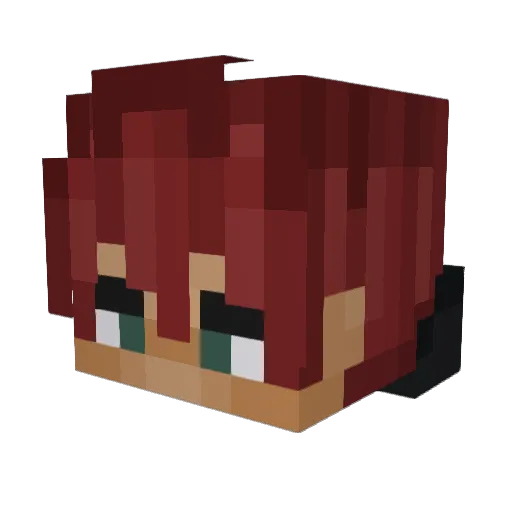 aameln Minecraft avatar head, 3D render