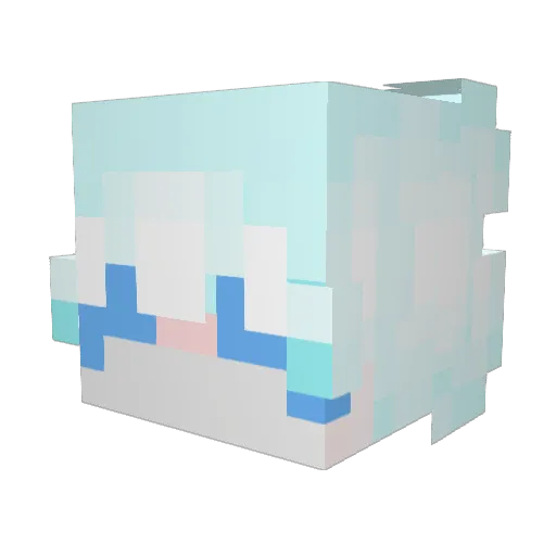 aamipixulaa Minecraft avatar head, 3D render