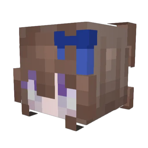 aammelia Minecraft avatar head, 3D render