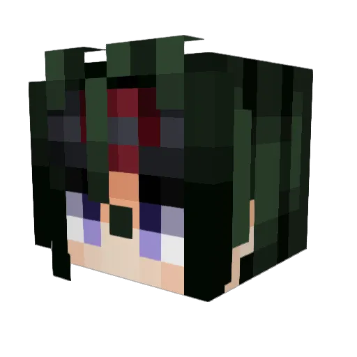 aangyyy Minecraft avatar head, 3D render