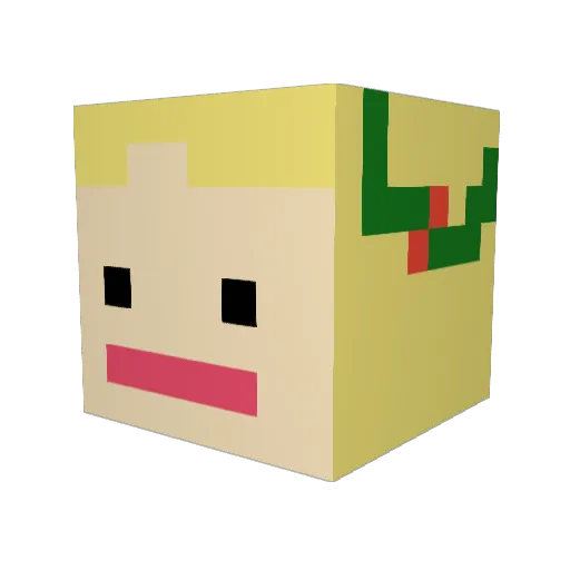 aannabelle Minecraft avatar head, 3D render