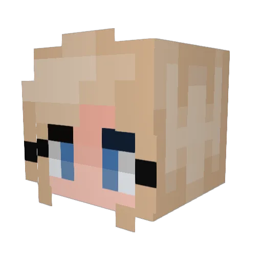 aannthony Minecraft avatar head, 3D render