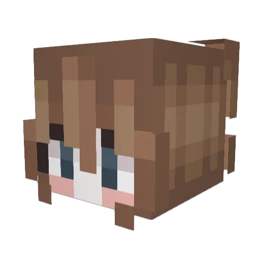 aantraa Minecraft avatar head, 3D render