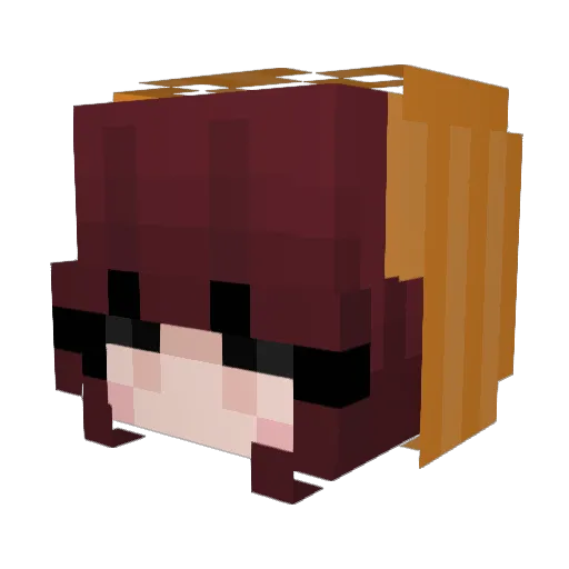 aaoh Minecraft avatar head, 3D render