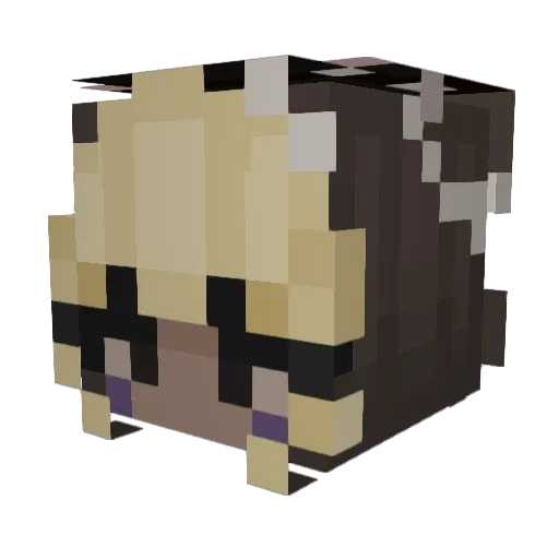 aapilily Minecraft avatar head, 3D render