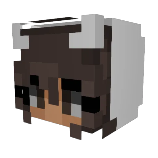 aapril Minecraft avatar head, 3D render