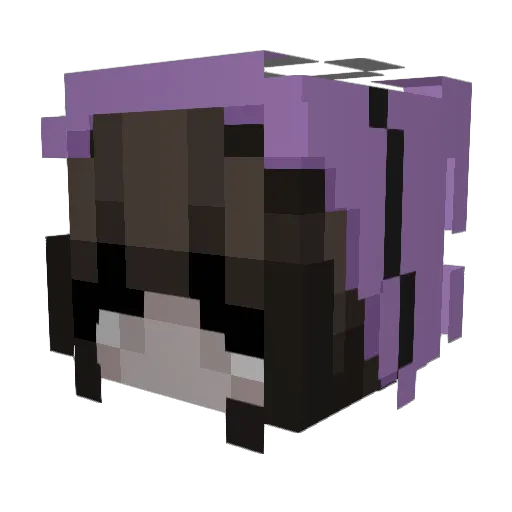 aaqk Minecraft avatar head, 3D render