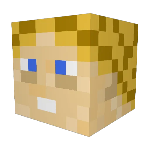 aardappel_hoofd Minecraft avatar head, 3D render