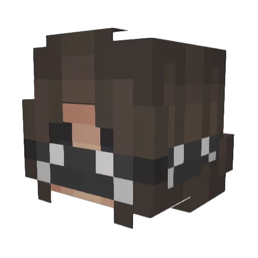 aarisho Minecraft avatar head, 3D render