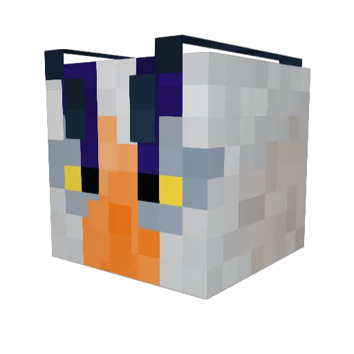 aaronTheHeron Minecraft avatar head, 3D render