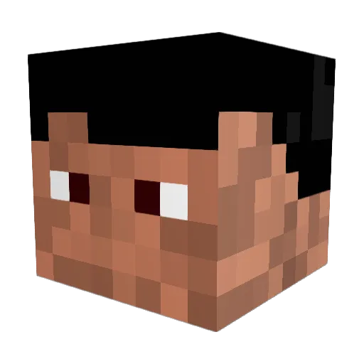 aaronamaaz Minecraft avatar head, 3D render