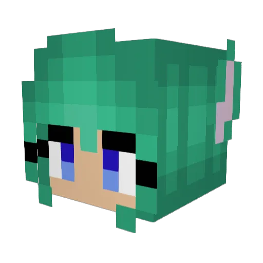 aaronda Minecraft avatar head, 3D render