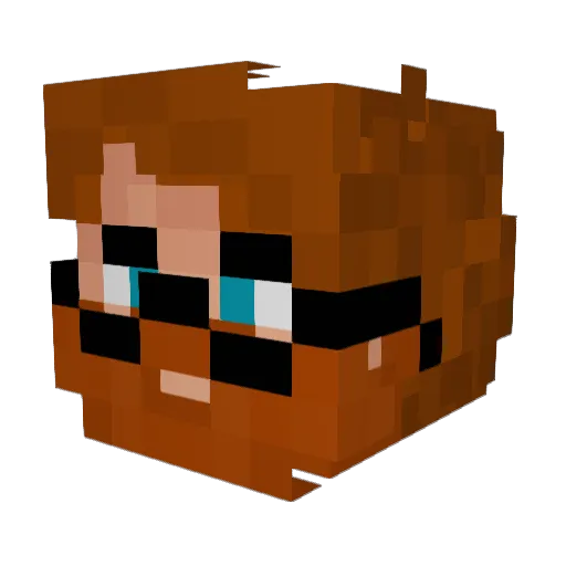 aarongorr Minecraft avatar head, 3D render